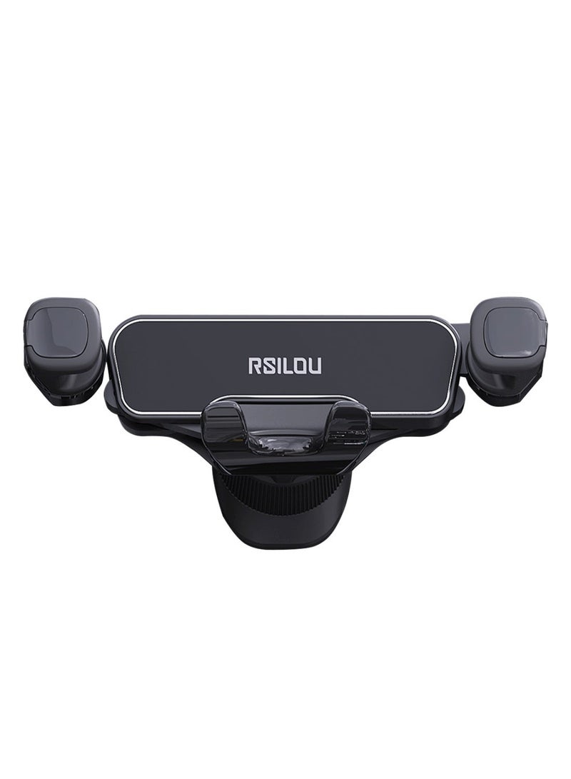 RSILOU R4515 Mini Car Phone Mount – Secure Air Vent Holder for iPhone 15/14/13/12, Samsung Galaxy, Huawei & Android | Strong Alloy Grip | Charger-Friendly Design - Image 2
