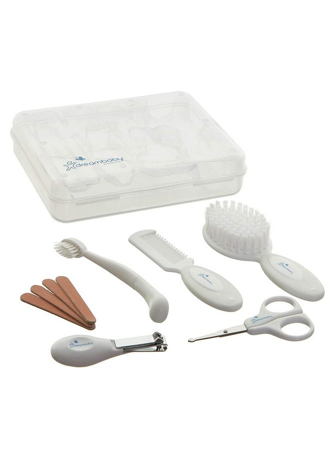 dreambaby Dreambaby Essential 10pc Baby Grooming Kit, Newborn Safety Care Set with Brush, Comb, Toothbrush, Nail Clippers, Nail Scissors, Emory Boards and Storage Case  - Image 1