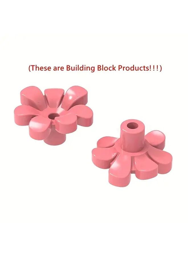 White Flat Flower Building Blocks 40pcs DIY Garden Farm Plant Set Kids Toy Gift - Image 5