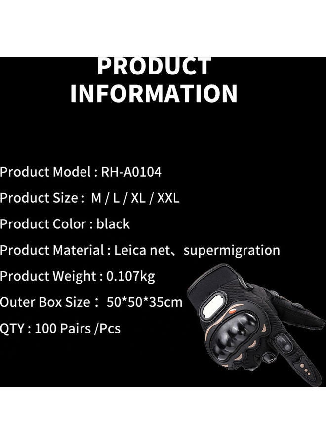 NIBEMINENT Men's Motorcycle Gloves M - Image 3