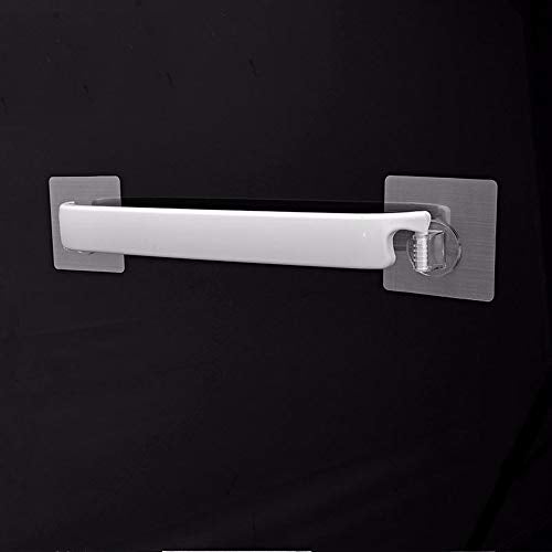VIHAX Self Adhesive Towel Rack Bathroom Wall Mounted Bath Wall Shelf Rack Hanging Towel Stick on Sticky Hanger Towel bar Plastic - Image 3