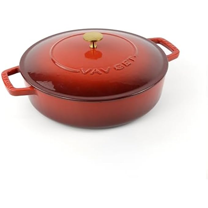 rayihni Healthy And Safe NonStick Enameled Cast Iron Dutch Oven Braiser 28Cm 379L 11 Inch 4Qt Induction And All Stove Compatible Oven  Grill Safe - Image 1