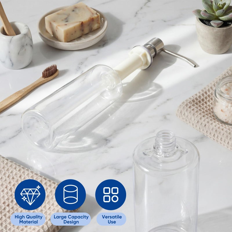 Singhoow Updated Soap Dispenser Bottle for Kitchen Sink Replacement 500 ML/17 oz Under Sink Soap Dispenser Bottle with Straw Suitable for Dishwashing Liquid Hand Lotion - Image 4