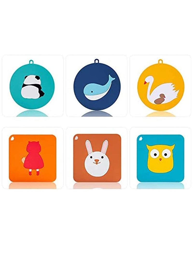 NIBEMINENT Coasters, Heat Resistant Non-Slip Placemats Multifunction Kitchen Tool for Bowl Mats, Dish Easy Clean Silicone Multi-Use Hot Pads, Protect Desktop from Damage, 6 Pcs - Image 1