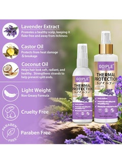 Goiple 10 in 1 Heat Protectant Spray for Hair Heat Protectant Product- Lavender Hair Heat Protectant Treatment Spray Thermal Protector Spray- Nourishing Formula Heat Protection Spray for Damage & Tame Frizz  - Image 2