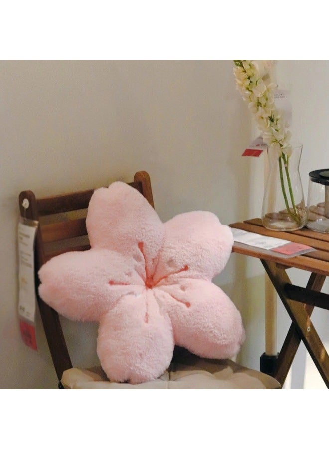 Ins Internet Celebrity Cherry Blossom Pillow Girl's Heart Pink Cherry Blossom Cushion Bay Window Pillow Photo Background Props With Logo-Color:Pink-Height:40cm0.3kg