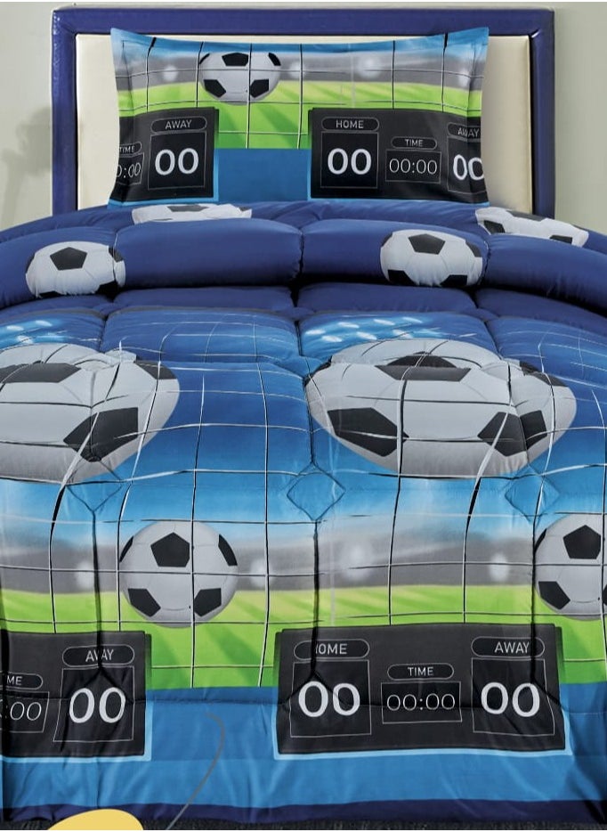 Moon - 3-Piece  Comforter Set Microfiber Single Size 160 x210 cm Multicolor - Image 1