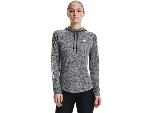Under Armour Women's UA Velocity Wordmark Hoodie, Black / White-001, Small - Image 1