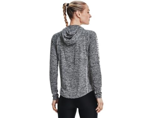 Under Armour Women's UA Velocity Wordmark Hoodie, Black / White-001, Small - Image 2