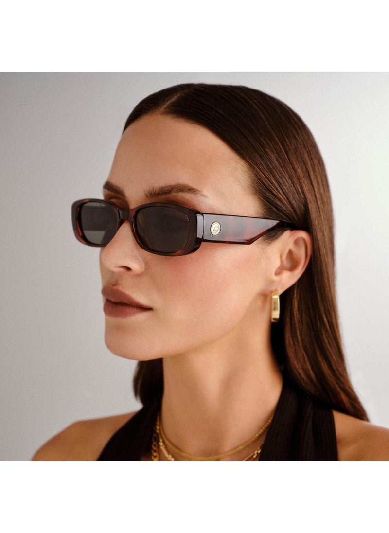 Le Specs Le Specs Unreal! Sunglasses - Tort, Rectangle, Unisex, Classic 'Everyday' Style  - Image 4