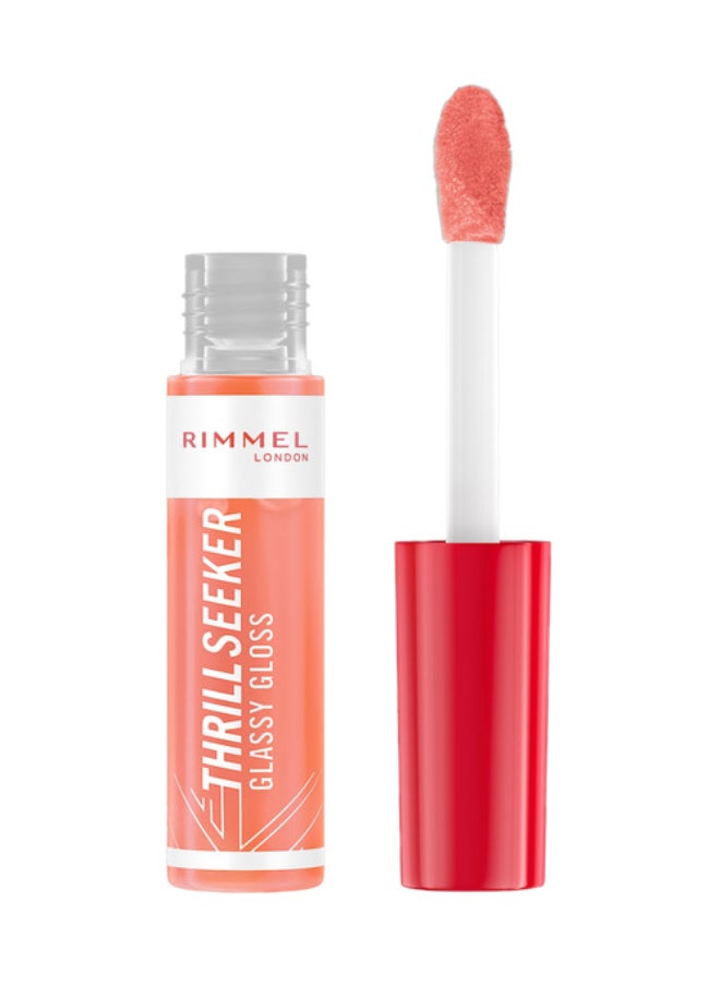 RIMMEL LONDON Thrill Seeker Glassy Gloss Lip Gloss - 250 - Peachy Vibes, 10Ml  - Image 1