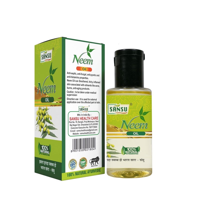 Sansu Neem Ka Tel Natural Ayurvedic 100 Pure 50ml With Kela Ka Tel Banana Oil Natural 50ml Pack of 2 - Image 3