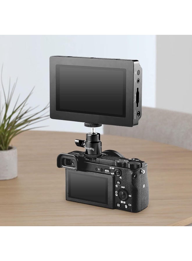 SMALLRIG 1/4" Camera Hot Shoe Mount, Ballhead Tripod with Additional 1/4" Screw, 2pcs Pack - Image 2