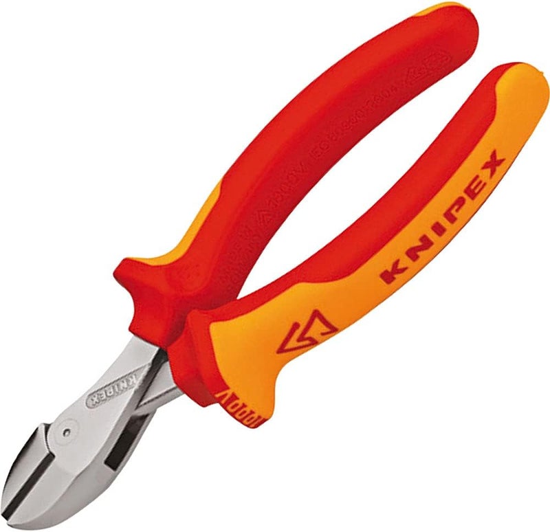 KNIPEX X-Cut Compact Diagonal Cutter, Chrome Plated, Insulated, 160 mm - Image 1