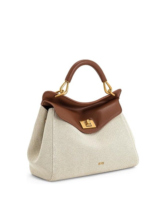 JW PEI Women's Lucia Classic Top Handbag - Brown Canvas
