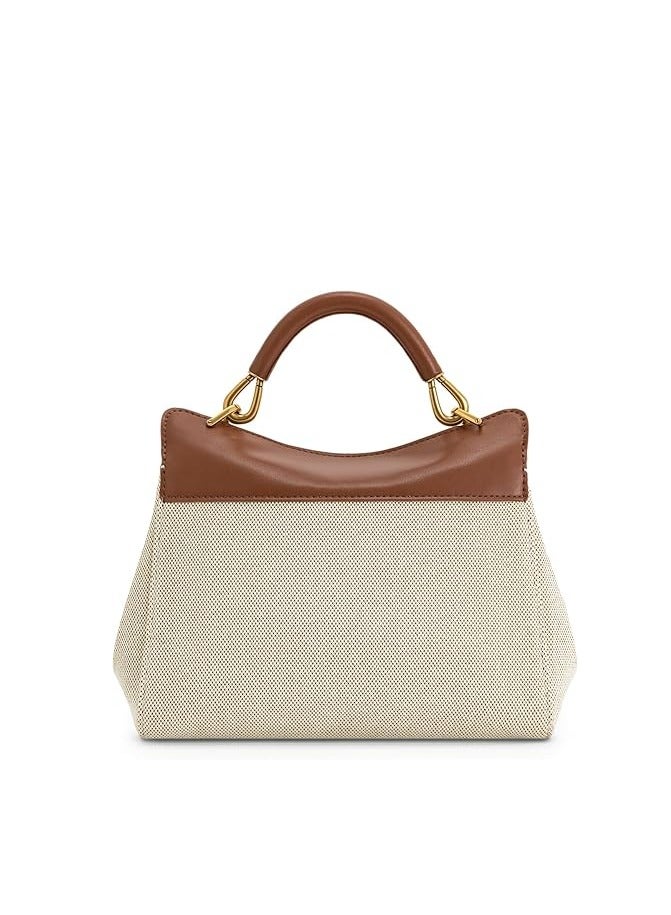JW PEI Women's Lucia Classic Top Handbag - Brown Canvas