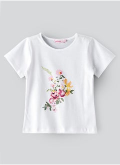 Jelliene Girls Cotton T-shirt, Soft and Comfortable Cotton T-shirt for Girls, Breathable and Skin-Friendly, Perfect for Everyday Wear