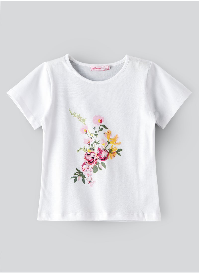 Jelliene - Jelliene Girls Cotton T-shirt, Soft and Comfortable Cotton T-shirt for Girls, Breathable and Skin-Friendly, Perfect for Everyday Wear - Image 1