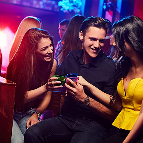 MATANA 150 Neon Plastic 5 oz Party Bomb Shot Glasses with 0.8oz Inner Shot Cups - Sturdy, Disposable & Reusable - Image 5