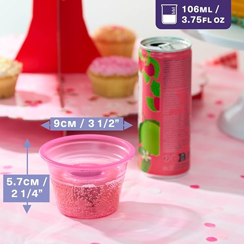 MATANA 150 Neon Plastic 5 oz Party Bomb Shot Glasses with 0.8oz Inner Shot Cups - Sturdy, Disposable & Reusable - Image 4