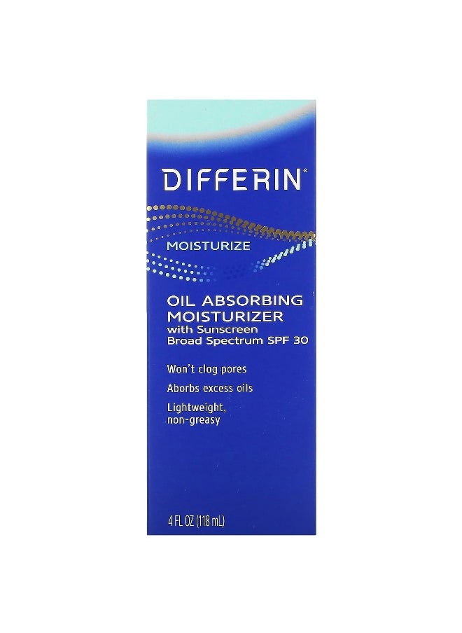 differin Differin, Oil Absorbing Moisturizer with Sunscreen, SPF 30, 4 fl oz (118 ml)  - Image 2