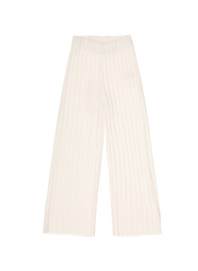 Zara kids' Comfortable Breathable Solid Striped Knit Pants - Straight Leg Casual Trousers - Image 1