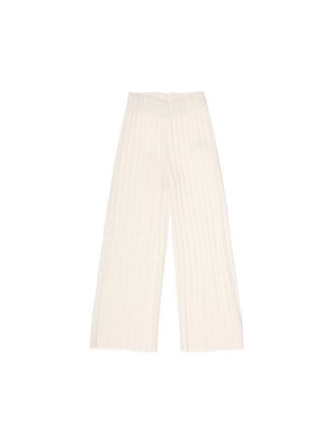 Zara kids' Comfortable Breathable Solid Striped Knit Pants - Straight Leg Casual Trousers - Image 2