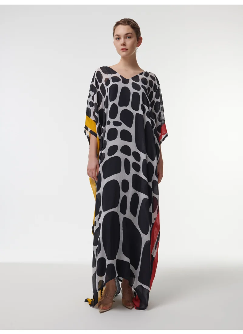 leem Striped Print Kaftan