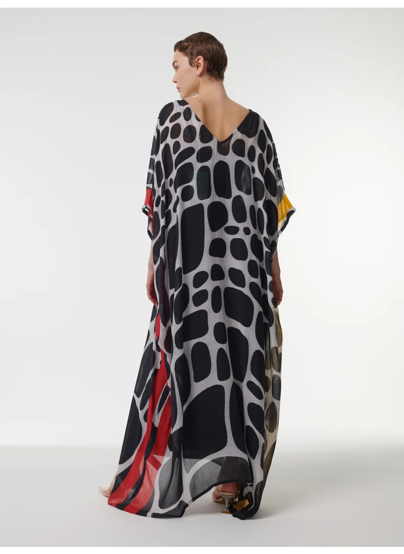 leem Striped Print Kaftan