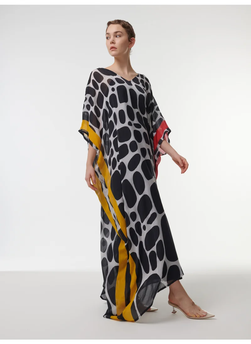 leem Striped Print Kaftan