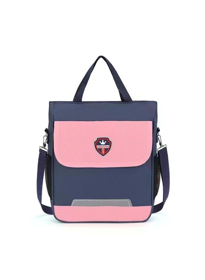 Tutorial Bag Schoolbag For Primary And Middle School Students Customized Printing Logo Training Class Calligraphy Art Piano Three-use Crossbody Backpack-Color:Crossbody Mid-cover (dual-use) Pink - Image 1