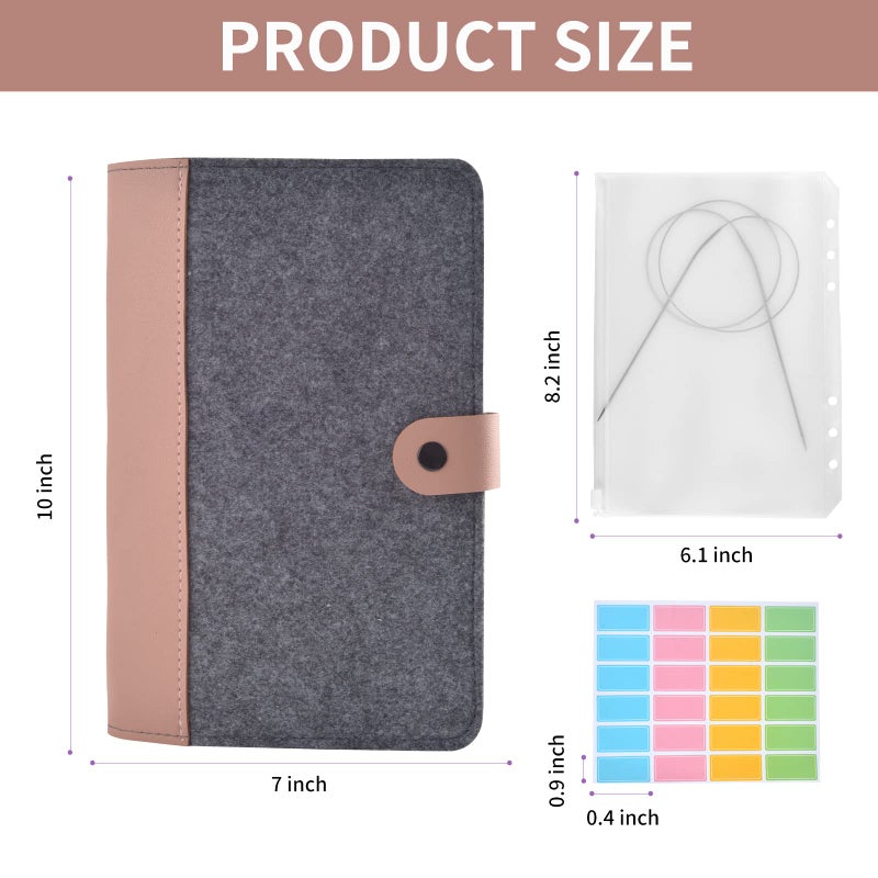 WANGDEFA 10Ã—7 Inch Circular Knitting Needle Case Knitting Needles Storage for Knitting Needles Collecting (NO Accessories Included) - Image 2