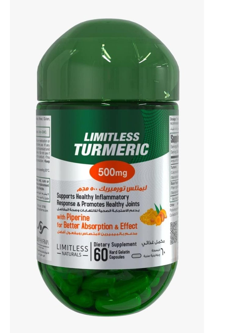 LIMITLESS Turmeric 500 MG 60 Cap