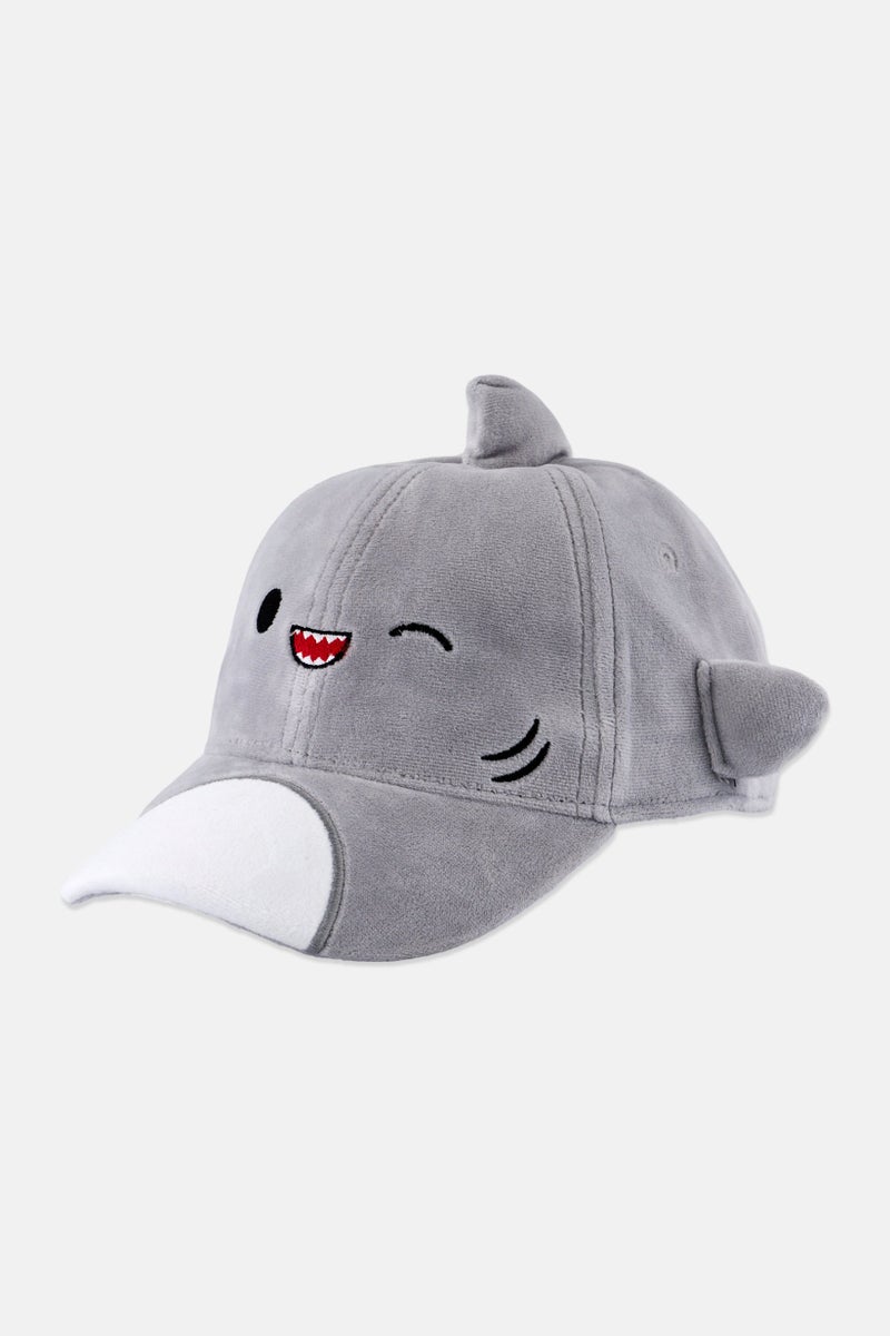Squishmallows Kids Boy Gordon Novelty Plush Cap, Grey  - Image 1
