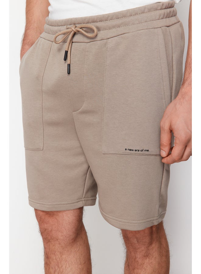 trendyol Men's Regular Cut Text Printed Shorts & Bermuda TMNSS24SR00056 - Image 1