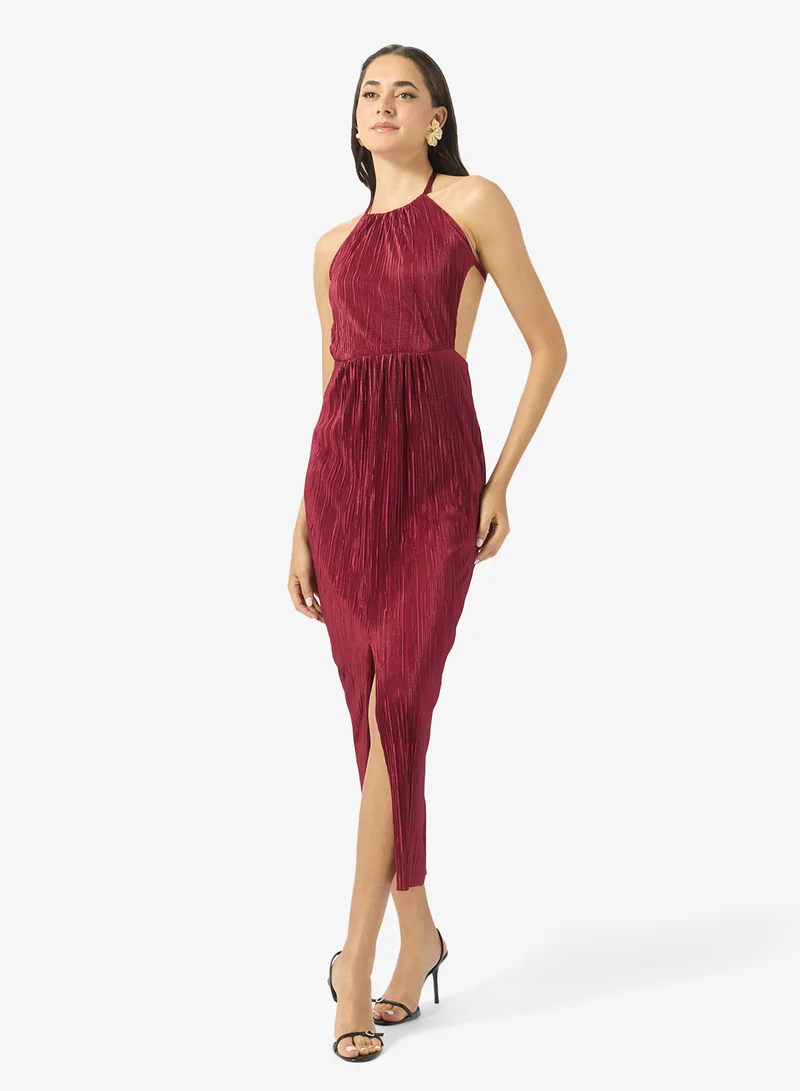 Ginger Strappy Ruffle Detail Slip Dress