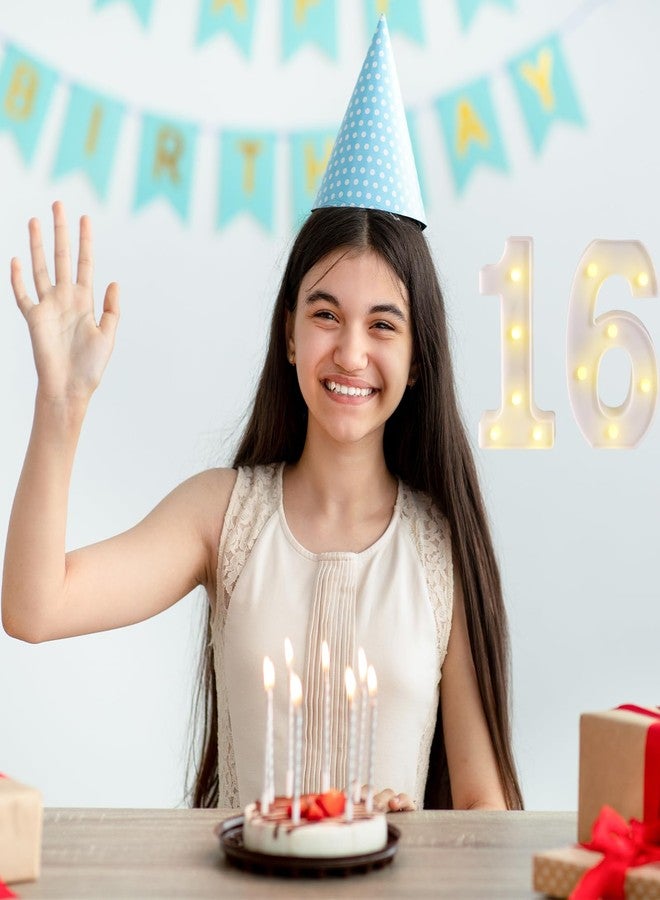 فونسكاي زينة عيد الميلاد السادس عشر من فانسكي للبنات والأولاد، زينة حفلات عيد الميلاد السادس عشر لتزيين الطاولات، لافتة مضيئة بأرقام عيد الميلاد السادس عشر لتزيين خلفية الحفلات وجدار حفلات الزفاف، زينة الذكرى السنوية السادسة عشرة للزواج - Image 4