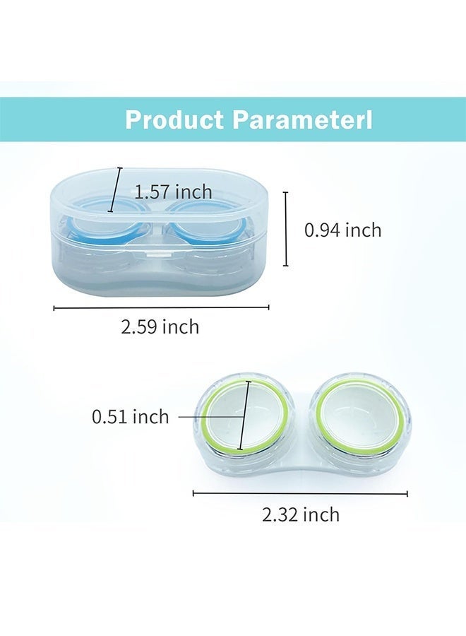 Quantum 5 Pcs Portable Contact Lens Case with Built-in Tweezers and Solution Holder - Leak-Proof Clear Storage Box - Contact Lens Cases Travel Kit for Daily Wear Travel and Outdoor Activities (5 Colors) - Image 2