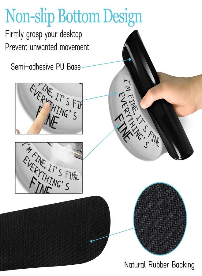 LIMKRIAN Cat Ergonomic Mouse Pad with Wrist Rest Desk Mat Sets Accessories, Cute Mouse Pads for Desk, Gaming Mouse Pad Wrist Support, Keyboard Mat Wrist Rest Cup Coaster Funny Office Desk Accessories - Image 5