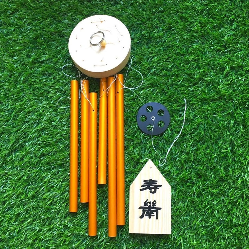 GJ Grand Jhaiji Feng Shui Vastu 6 Pipes Rods Wooden Wind Chime for Balcony with Good Sound for Positive Energy - Image 4