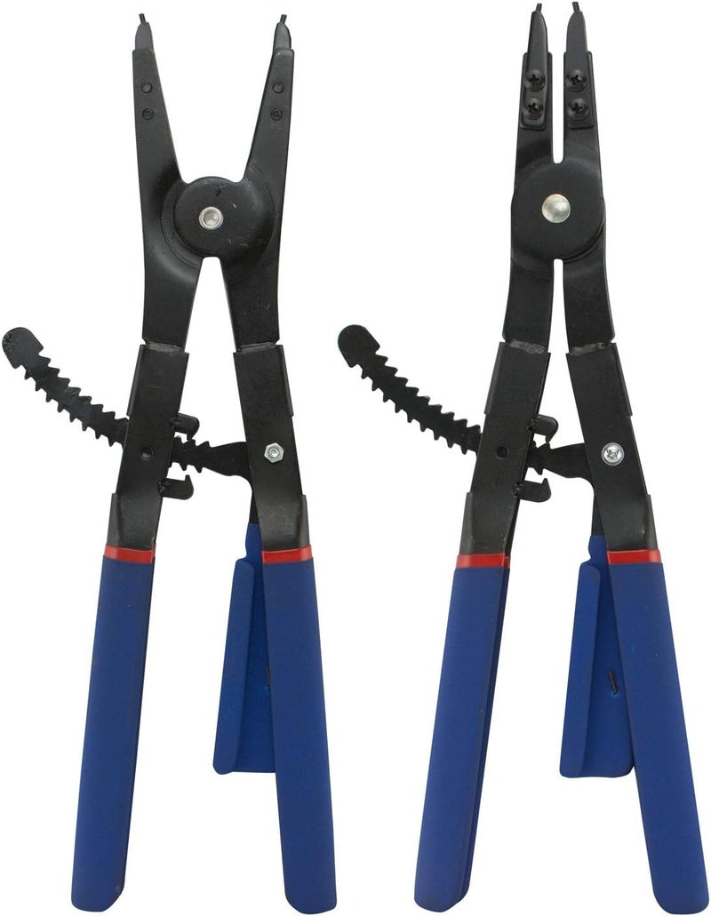 Hiltex 02016 16" Snap Ring Plier Set, 2 Piece | External and Internal Pliers | Straight, 45°, 90° Tips - Image 2