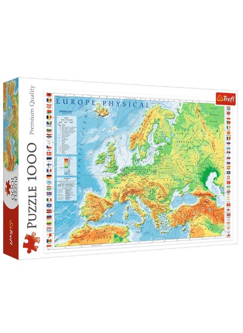 Physical Map Of Europe 1000 pieces