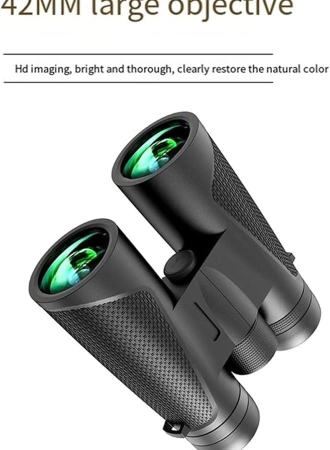 منظار أسود عالي الدقة 12X42 للتلسكوب البصري لمشاهدة المعالم السياحية في الهواء الطلق والسفر الرياضي ورصد النجوم - Image 4