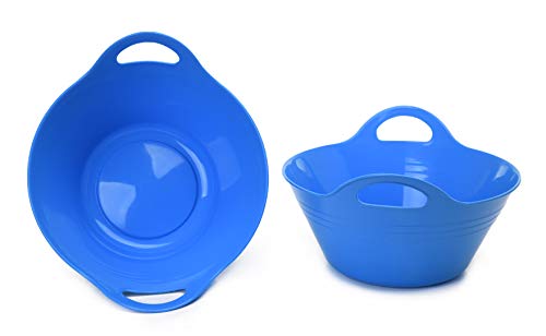 Mintra Office Mintra Home Plastic Bowls with Handles (4.5L Large 2pk, Blue) - Image 3