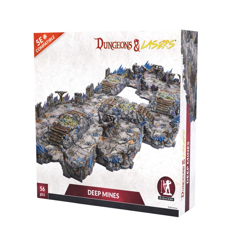 Dungeons & Lasers مجموعة تضاريس الزنزانات الليزرية العميقة 56 قطعة متوافقة مع DND 5e تتطلب الطلاء والتجميع لعمر 14 سنة - Image 3
