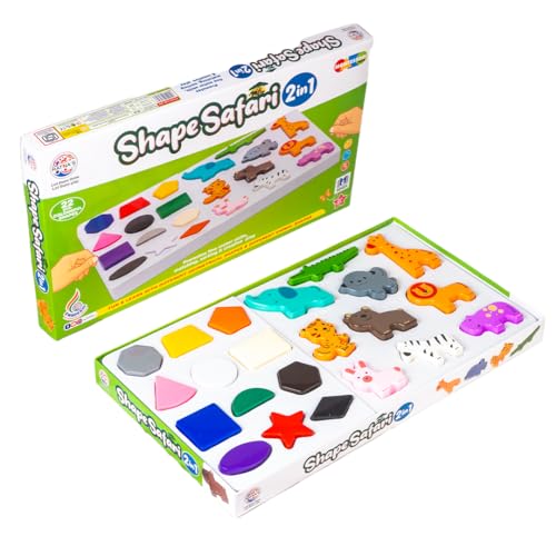 RATNA'S Shape Safari 2in1 Fun & Learning Different Geometrical & Animal Shapes Toy for Kids 3+ Years - Image 1