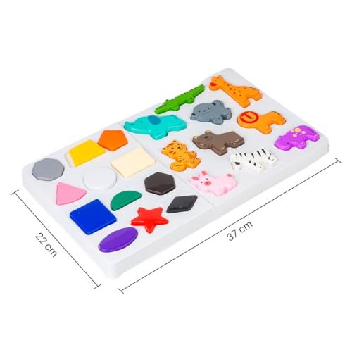 RATNA'S Shape Safari 2in1 Fun & Learning Different Geometrical & Animal Shapes Toy for Kids 3+ Years - Image 5