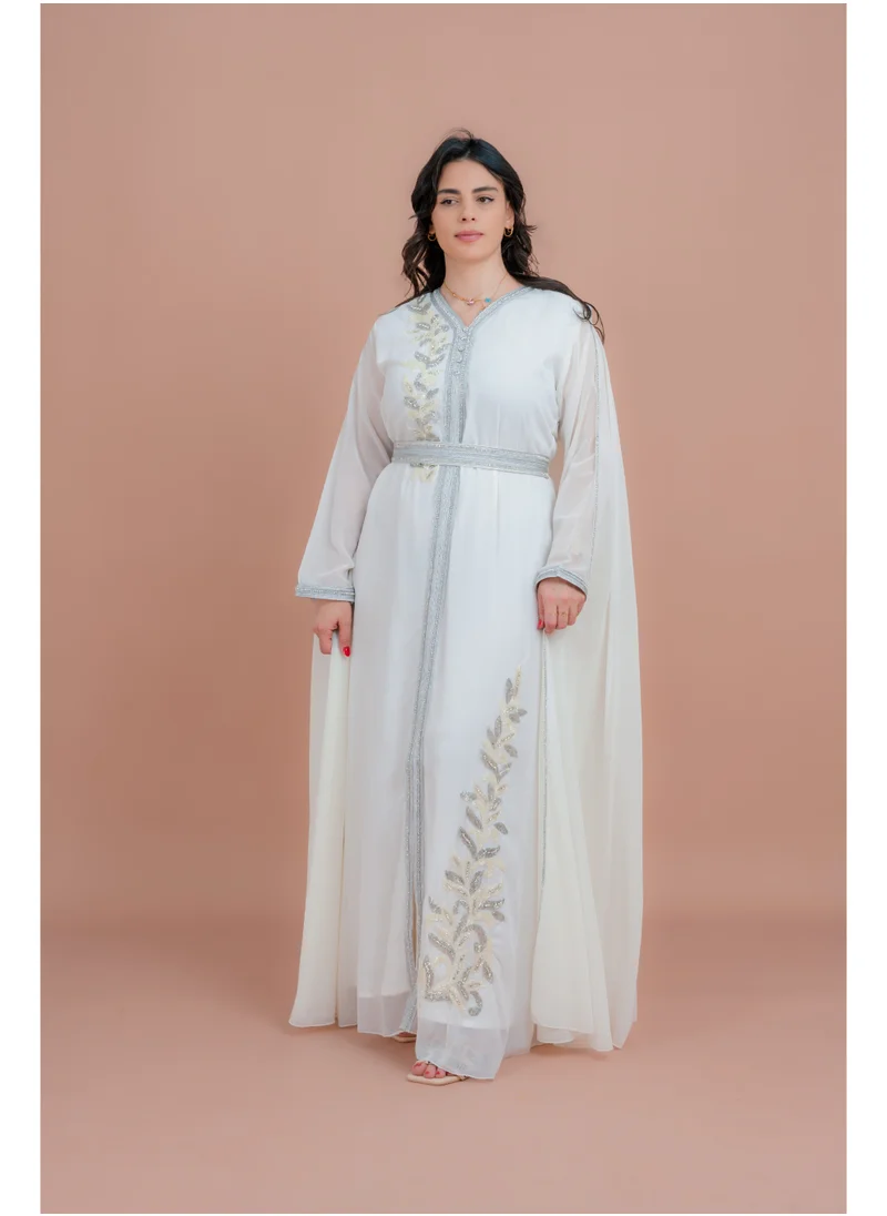 IKKXA Belted Elegant 2-Piece Kaftan