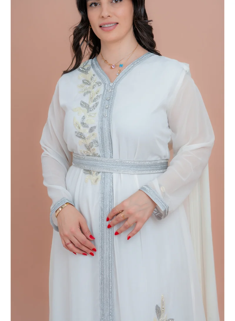 IKKXA Belted Elegant 2-Piece Kaftan