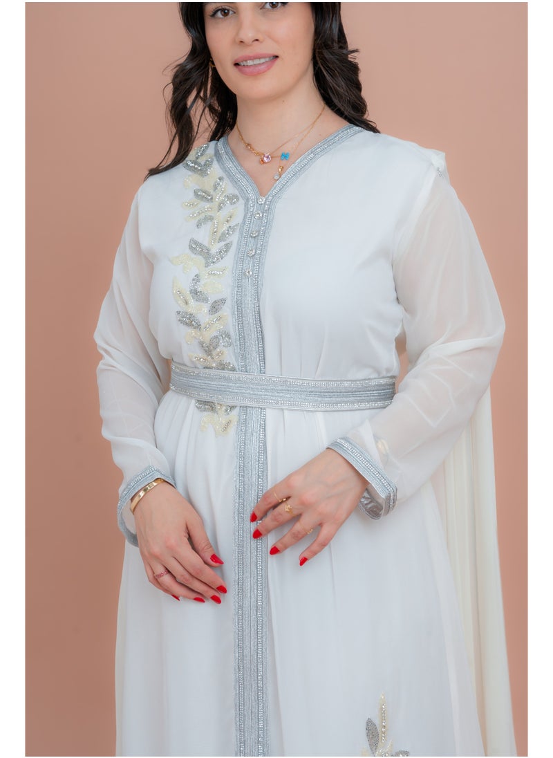اكسا قفطان أنيق بحزام من قطعتين  - Image 4